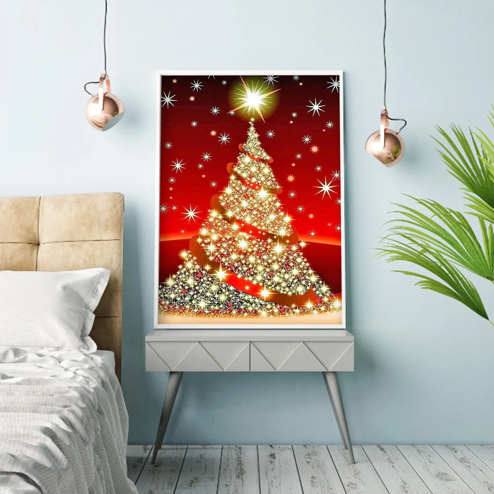 Diamond Painting - Full Round Drill - Christmas Tree(30*40cm)