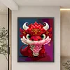 Dragon-11CT Stamped Cross Stitch Silk Thread 52*65cm/20.47*25.59in(Big Size)