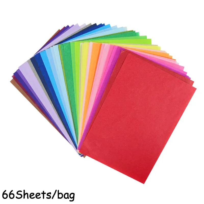 100Sheets A5 Gift Wrapping Paper Retro Multicolor Tissue Paper Bookmark Floral Gift Packaging Material Birthday Party Decoration