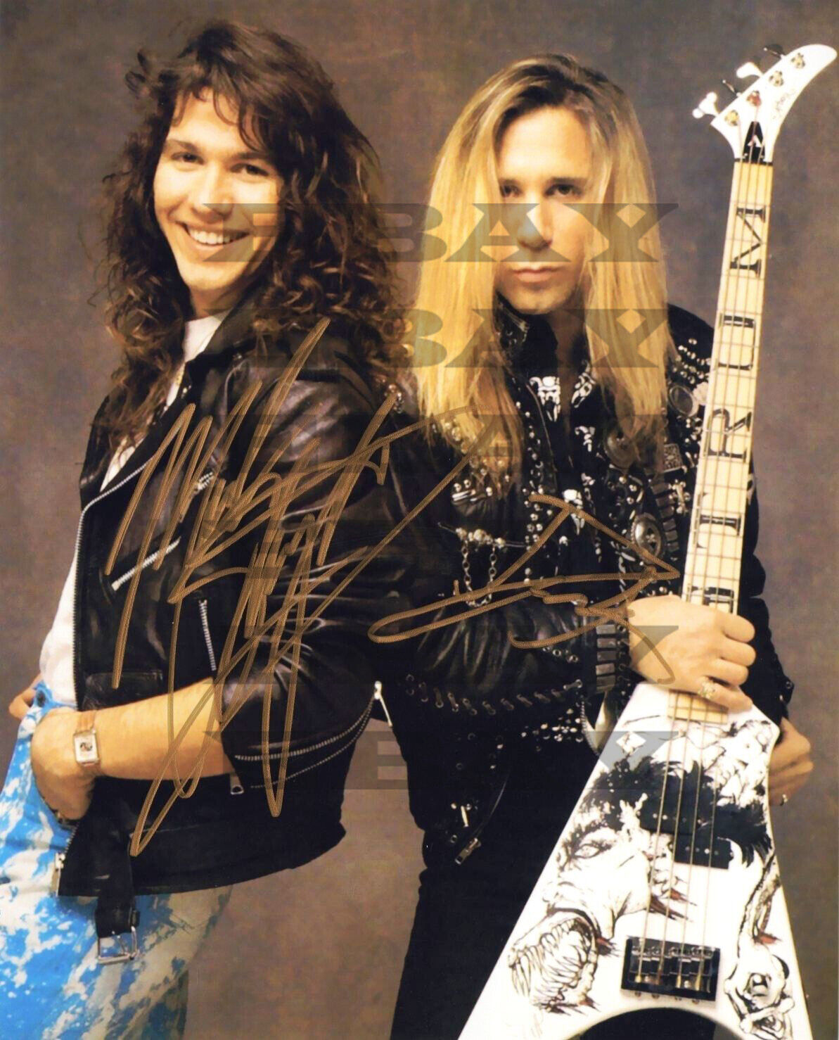 Slaughter 1980s Heavy Metal Band Autographed Signed 8x10 Photo Poster painting Reprint