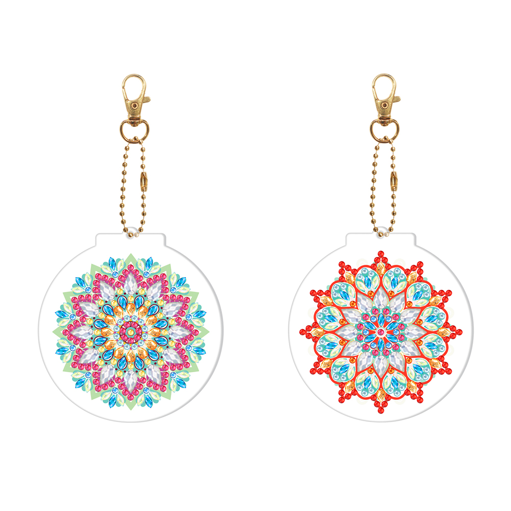 

2pcs Mandala - 5D DIY Craft Keychain, 501 Original