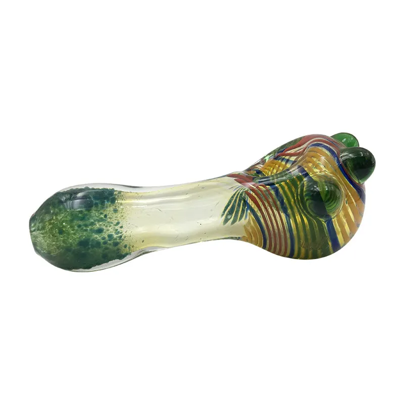 Unique Glass Hand Pipe  Spoon Pipe with Colorful