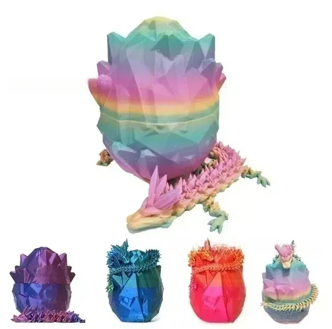 12" 3D Printed Dragon Egg Set, Easter Eggs Mythical Dragon Eggs with Dragon Inside
