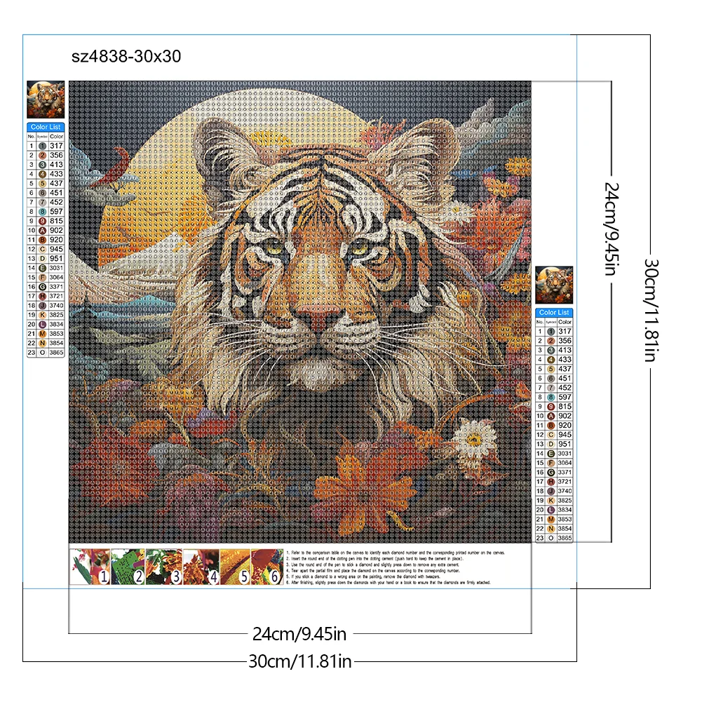 Diamond Painting - Full Round Drill - Field Tiger(Canvas|30*30cm)