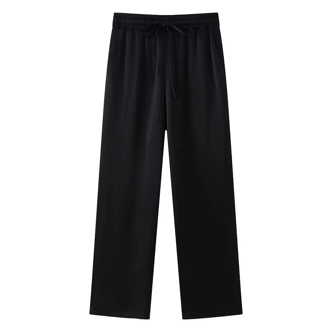 Nigikala Nigikala New Wrinkled Effect Blazer Loose Casual Trousers 4387130 4387030