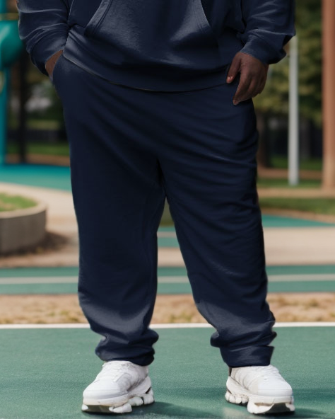 Big Guy’s Hampton University Style Hoodie and Sweatpants Two Piece Set