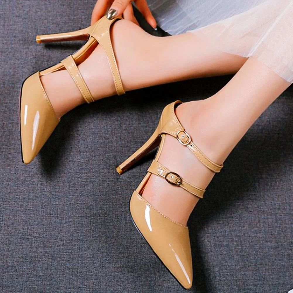 DoraTasia 2020 Summer Brand pointed toe Sandals sexy thin high heels Shoes Woman Party big size 30-47 women shoes Mules heeled