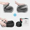 HOMIEE memory pillow neck pillow U-shaped pillow color box set gray (eye mask, storage bag, earplugs) (Light Grey)