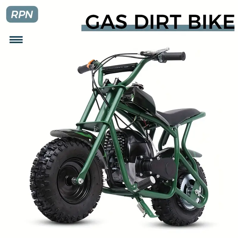 RPN DB003, 50CC 2-       , Motocicleta todoterreno a  ,   20 MPH,     de  , asiento acolchado  ,    s y aprobación de la EPA, Soporta   165  . detalles 2