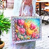 DIY Diamond Painting Flowers Linen Waterproof Handbag Shopping Storage Bag Totes Kit
