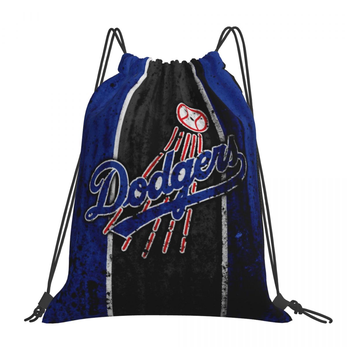 Los Angeles Dodgers Paint Splattered Logo Unisex Drawstring Backpack Bag Travel Sackpack