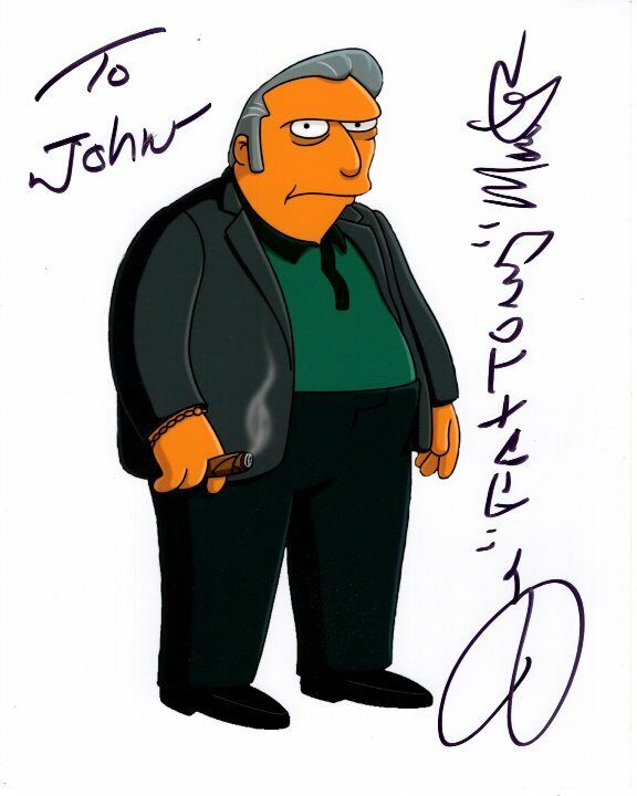 JOE MANTEGNA Signed THE SIMPSONS FAT TONY Photo Poster paintinggraph - To John GREAT CONTENT