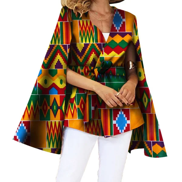 Autumn African Trench Coat For Women Plus Size African Clothing Africa Print Outfits Dashiki Office Outwear Clothing Wy5858