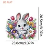 Easter 2D Flat DIY Hanging Diamond Art Ornament Home Window Pendant (Bunny)