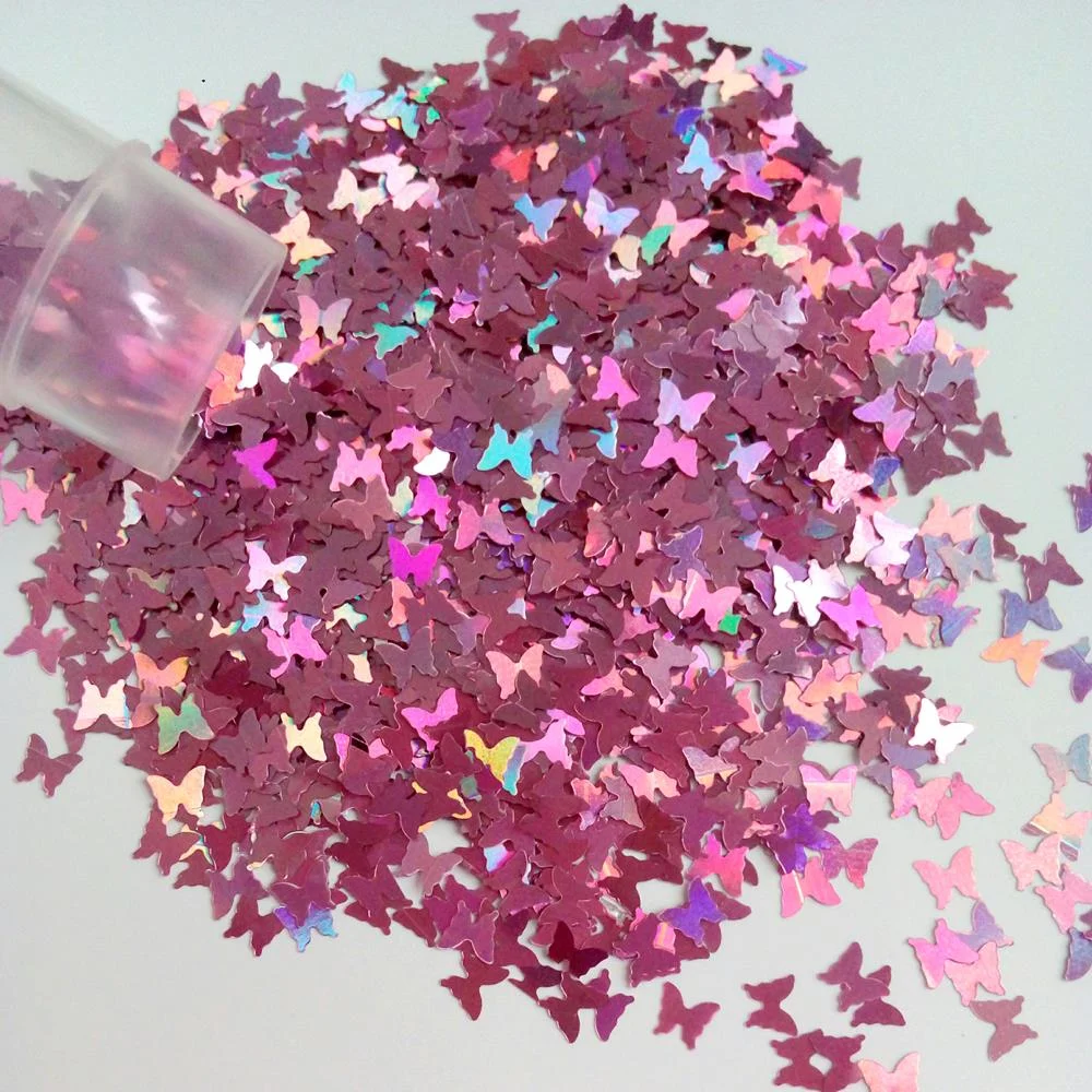 Holographic Butterfly Nail Sequins Laser Glitter Iridescent Flakes Paillette 3D Manicure Tools Nail Art Decoration-Nail Inspo
