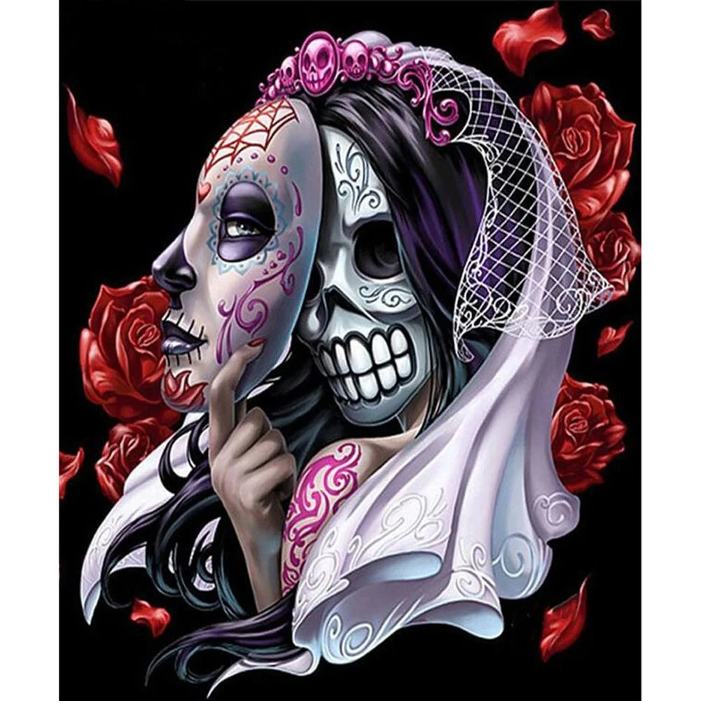 Full Round Diamond Painting - Animated Halloween(30*40cm)