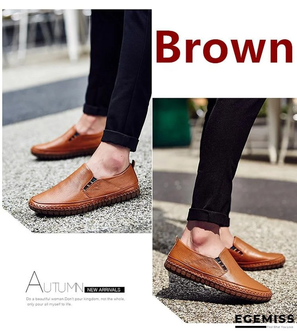 Leather Men Shoes Slip On Shoes Leather Loafers Mens Moccasins Shoes Italian Designer Shoes | EGEMISS