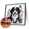 Chiot-Peinture au diamant de forage rond-30*30cm