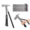 4Pcs Tent Pegs Unbreakable Camping Tent Stakes with Hammer for Camping Picnic