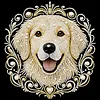 DIY Pearl Painting Dog for Home Wall Decor with Frame(30x30cm)