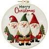 4pcs Christmas-DIY Embroidery Kit with Pattern Cotton Threads Needles Hoop Scissor 30*30cm tapestrymarket