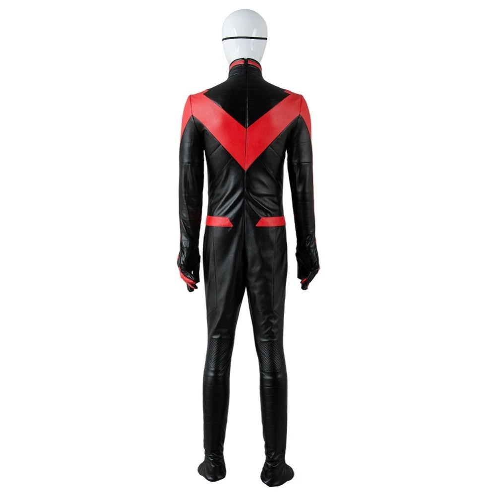 Batman Young Justice Nightwing New 52 Red Jumpsuit Cosplay Costume