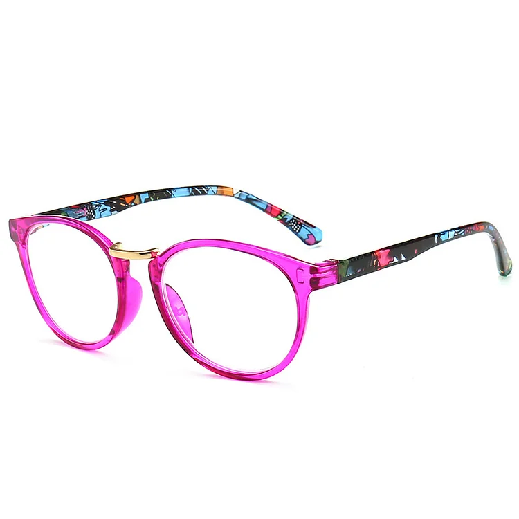Reading Glasses Women Fake Glasses PC Round Full Frame Eyewear Men Resin Presbyopia Glasses Light Comfortable Eyewear