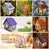 DIY 3D Diamond Painting Wooden Puzzle, Jigsaw Puzzle Diamond Art Holiday Party Xmas Decorations Hanging Kits