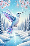Luxury AB Velvet Diamond Painting Kit - Hummingbird