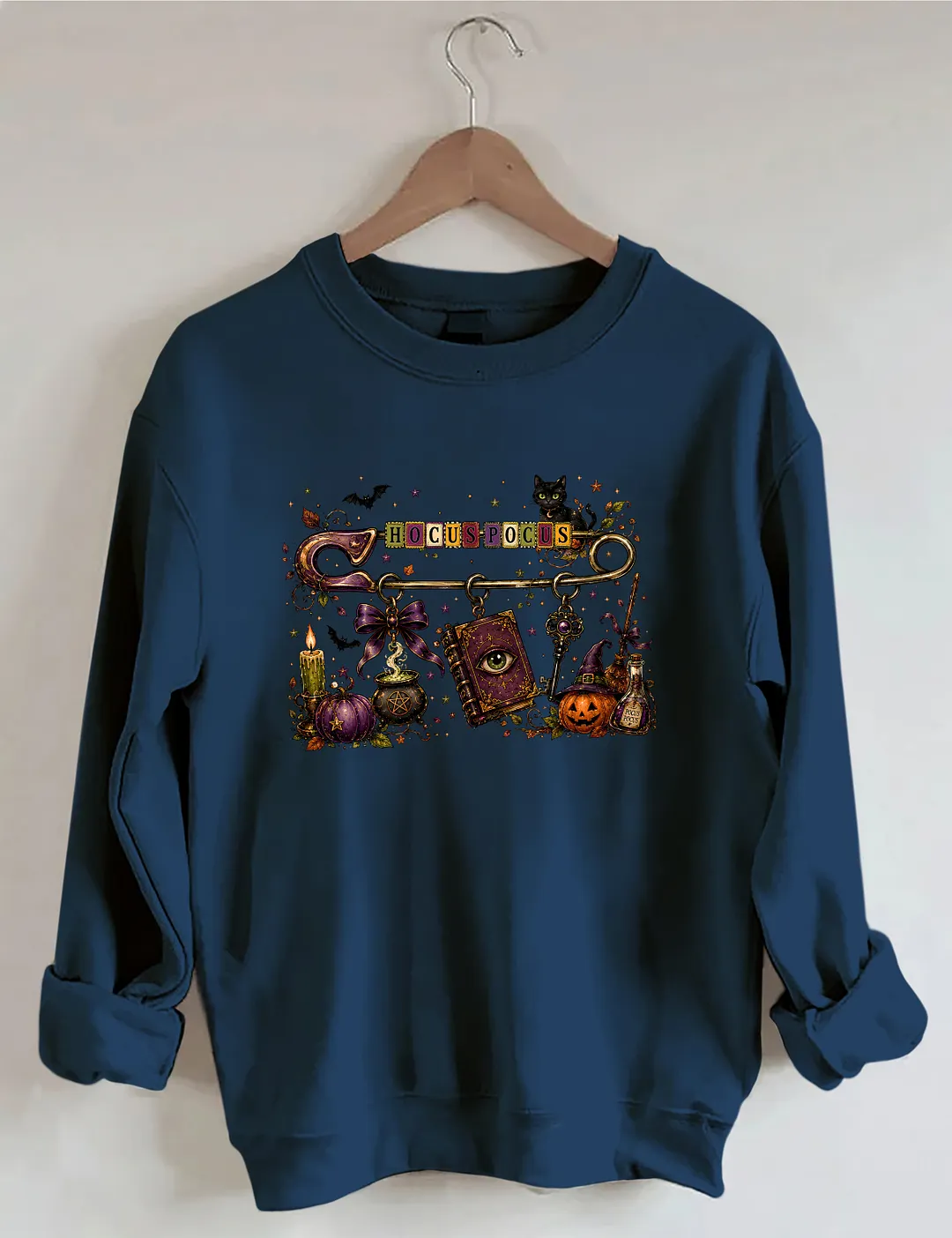 Halloween Safety Pin Hocuspocus Sweatshirt