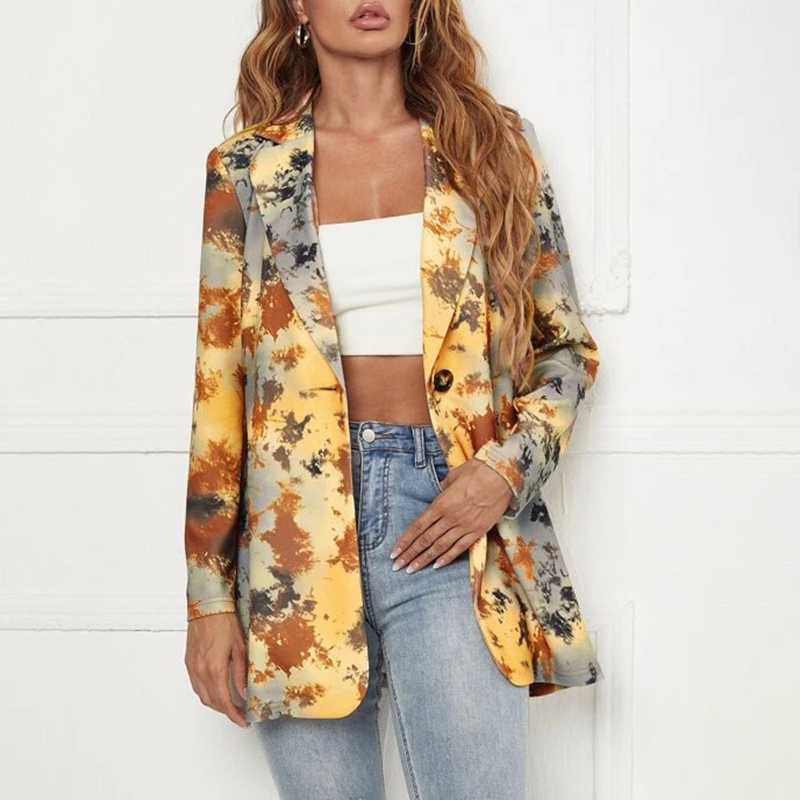 Fashion Irregular printing jacket wearshes