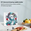 Diamond Painting Acrylic Snowman Paper Towel Storage Rack Decor
