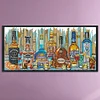 (US Only)Beer Printed Cross Stitch Kit 77x36cm DIY 14CT Thread Art Needlework Art