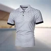 Gioiacombo™ Polo con risvolto a maniche corte con stampa a pois da uomo Summer Fashion