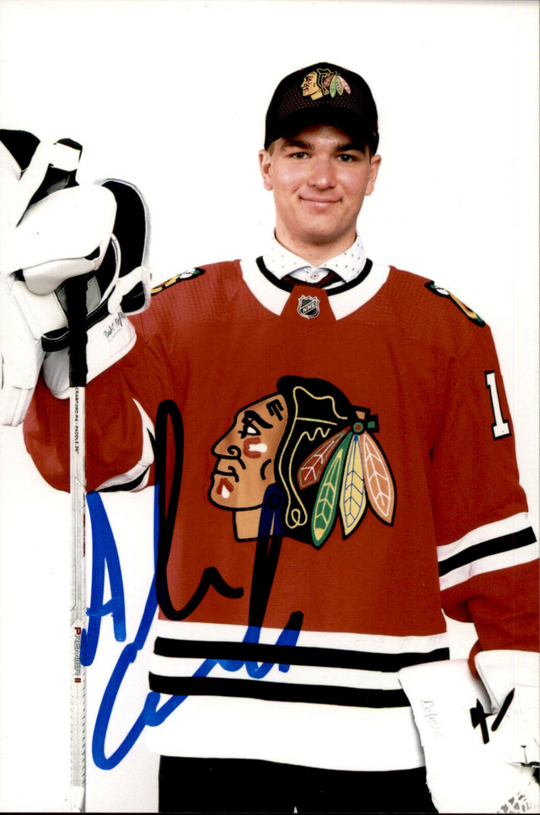 Alexis Gravel SIGNED 4x6 Photo Poster painting CHICAGO BLACKHAWKS