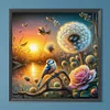Diamond Painting-DIY Full Round Drill Rose Dandelion (40*40CM)