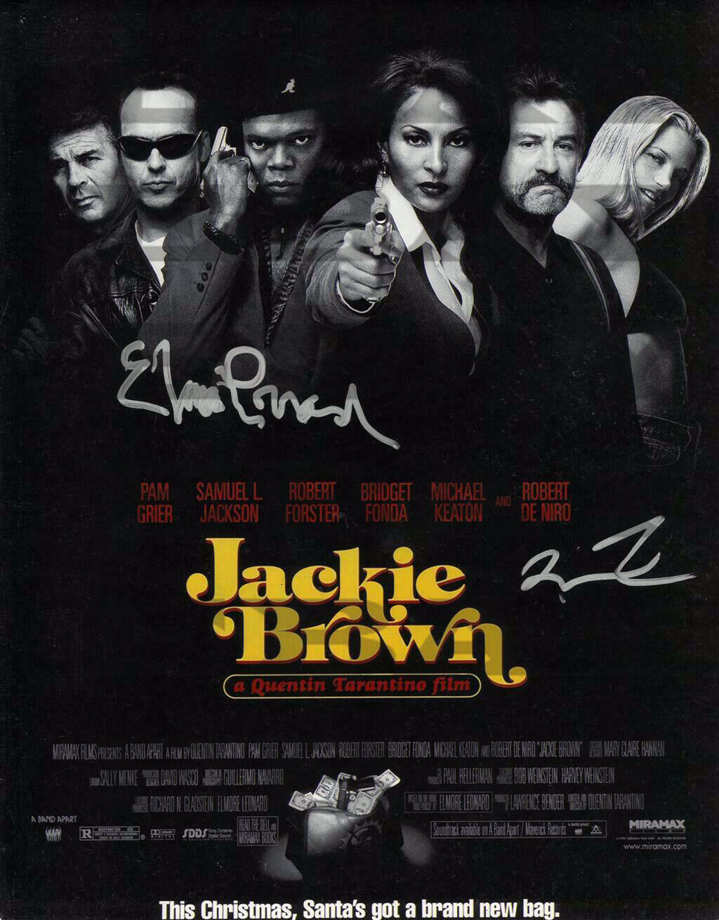 Quentin Tarantino Elmore Leonard Signed Jackie Brown 8x10 Photo Poster painting Signed REPRINT