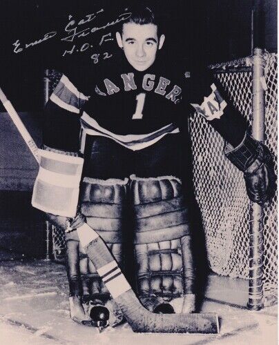 CAT Francis - Emile Francis Signed New York Rangers 8x10 Photo Poster painting - Hall of Famer