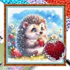 Hedgehog-Partial 11CT Stamped Cross Stitch Bead Embroidery 36*36cm/14.17*14.17in tapestrymarket