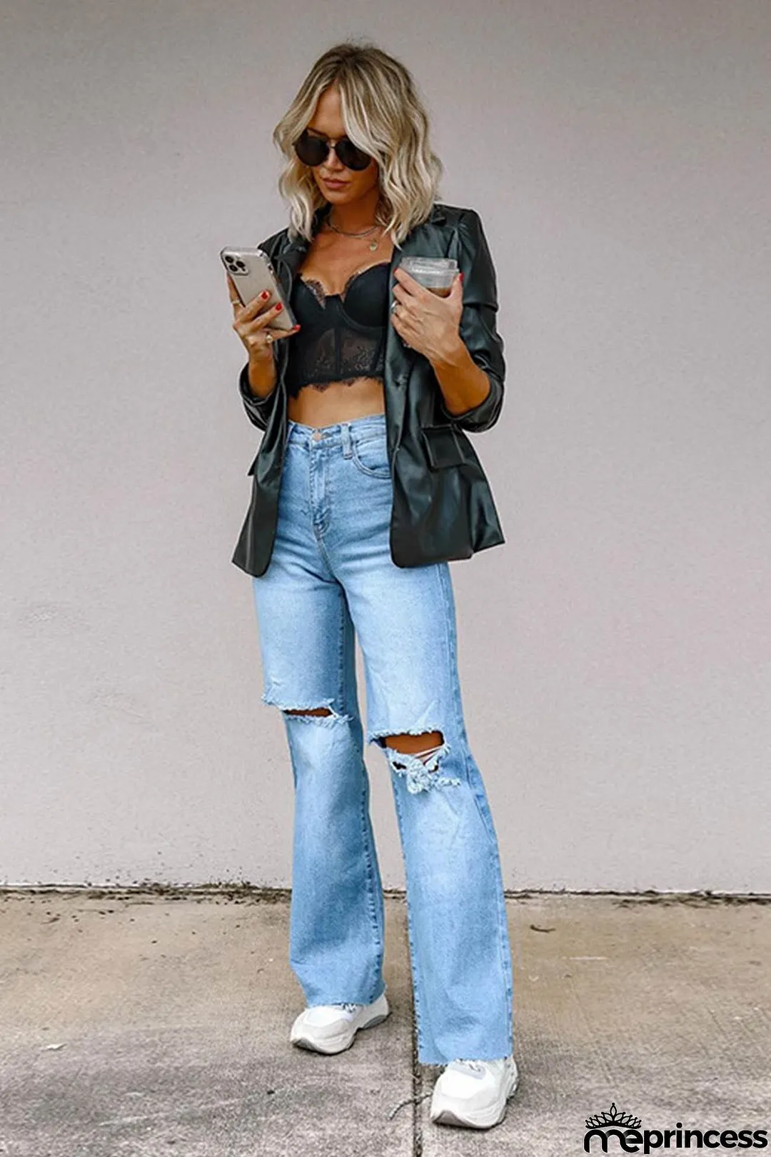 High Rise Distressed Jeans