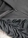 Sexy Hollow Long Sleeve Slim Solid Color Mini Dress