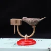Vintage Handmade Pure Copper Bird-Shaped Desktop Mechanical Semi-Automatic Kerosene Lighter