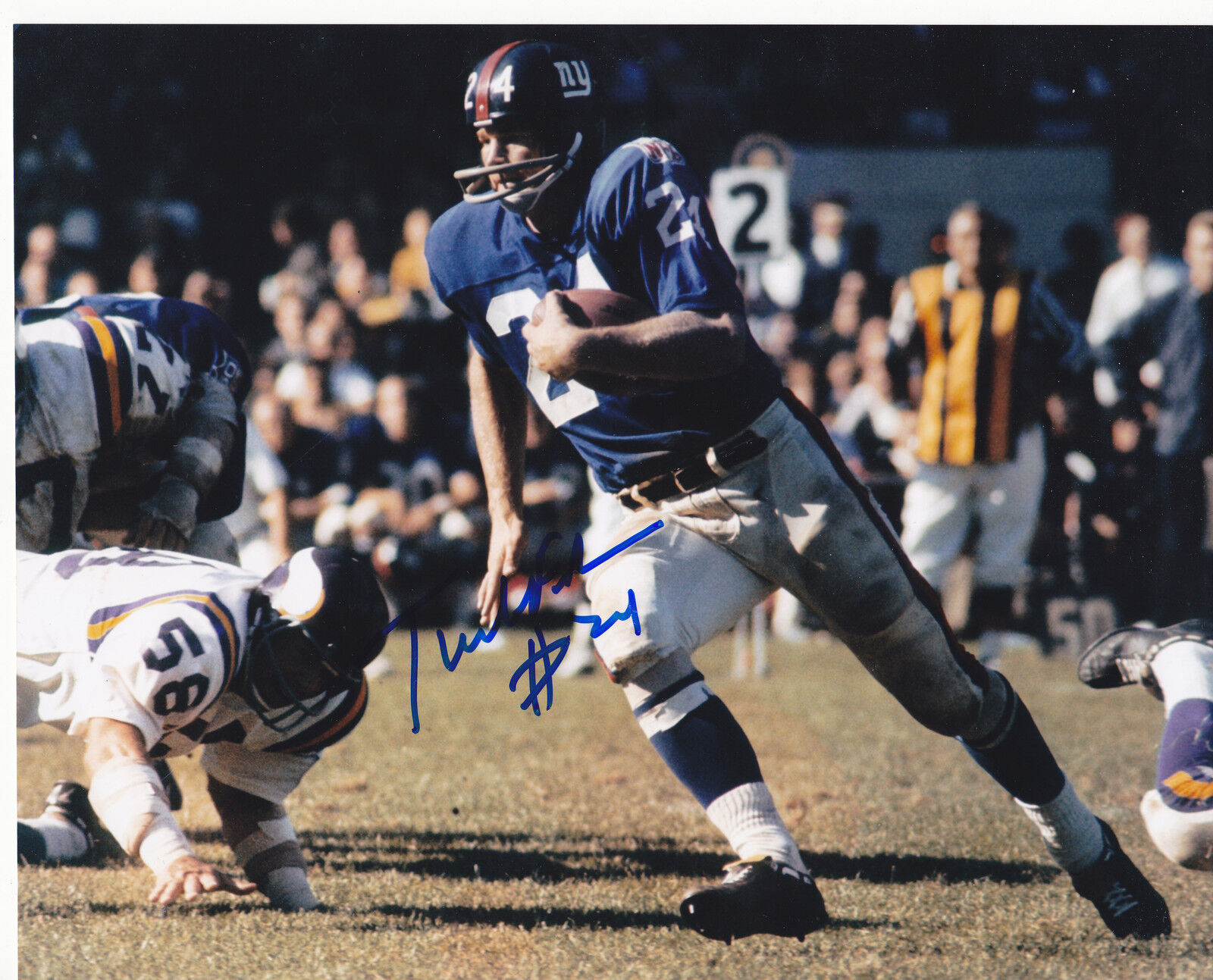 TUCKER FREDERICKSON NEW YORK GIANTS ACTION SIGNED 8x10