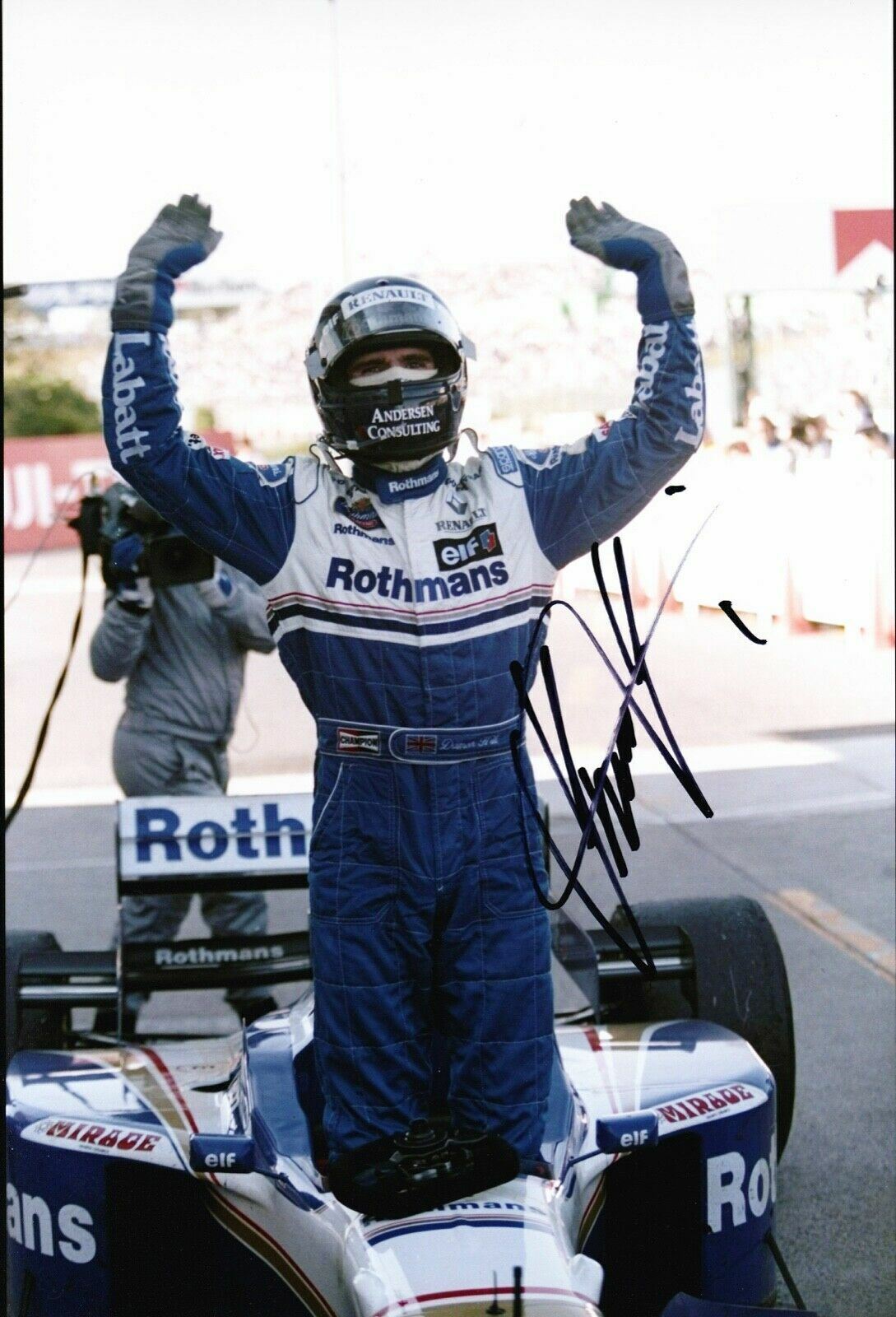 Damon Hill Signed 12X8 Photo Poster painting Formula ONE Legend AFTAL COA (A)