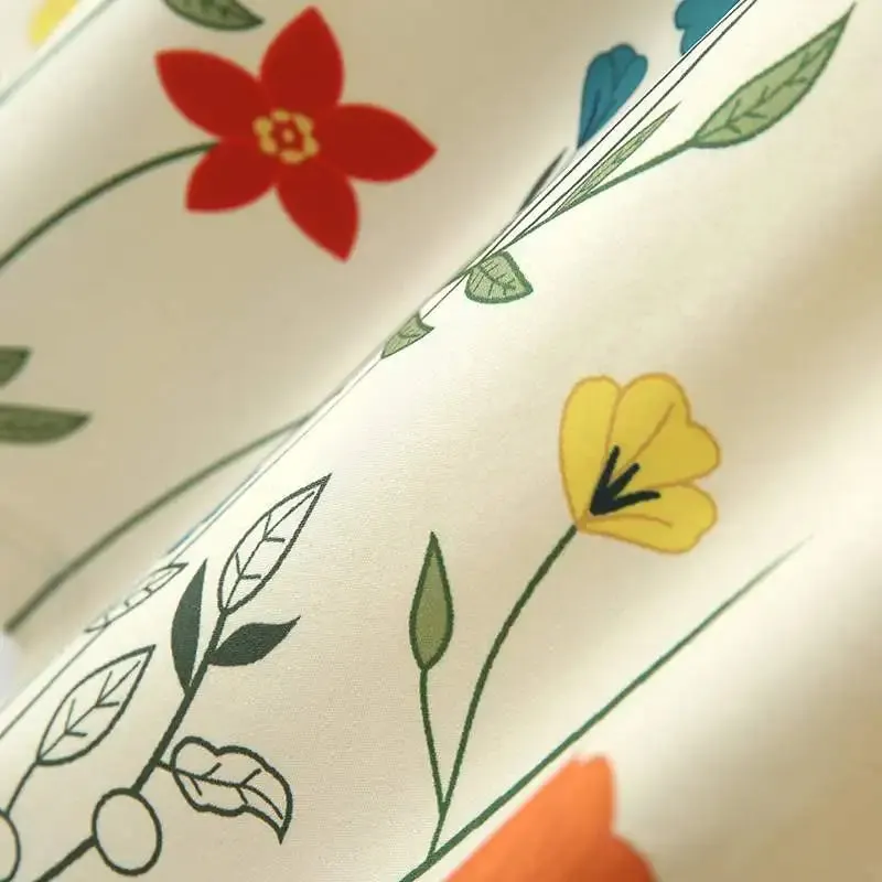 Brownm Sleeve Flowers Shirt