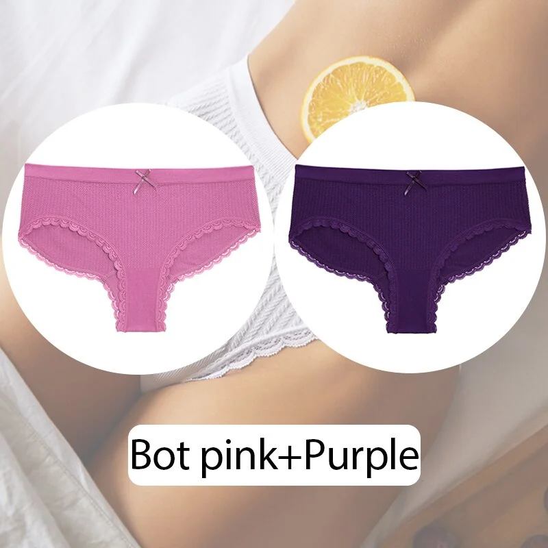 FINETOO Women Seamless Briefs 3D Jacquard Panties Low Waist Bow Underwear M-2XL Female Underpants Soft Ladies Panty Lingerie New