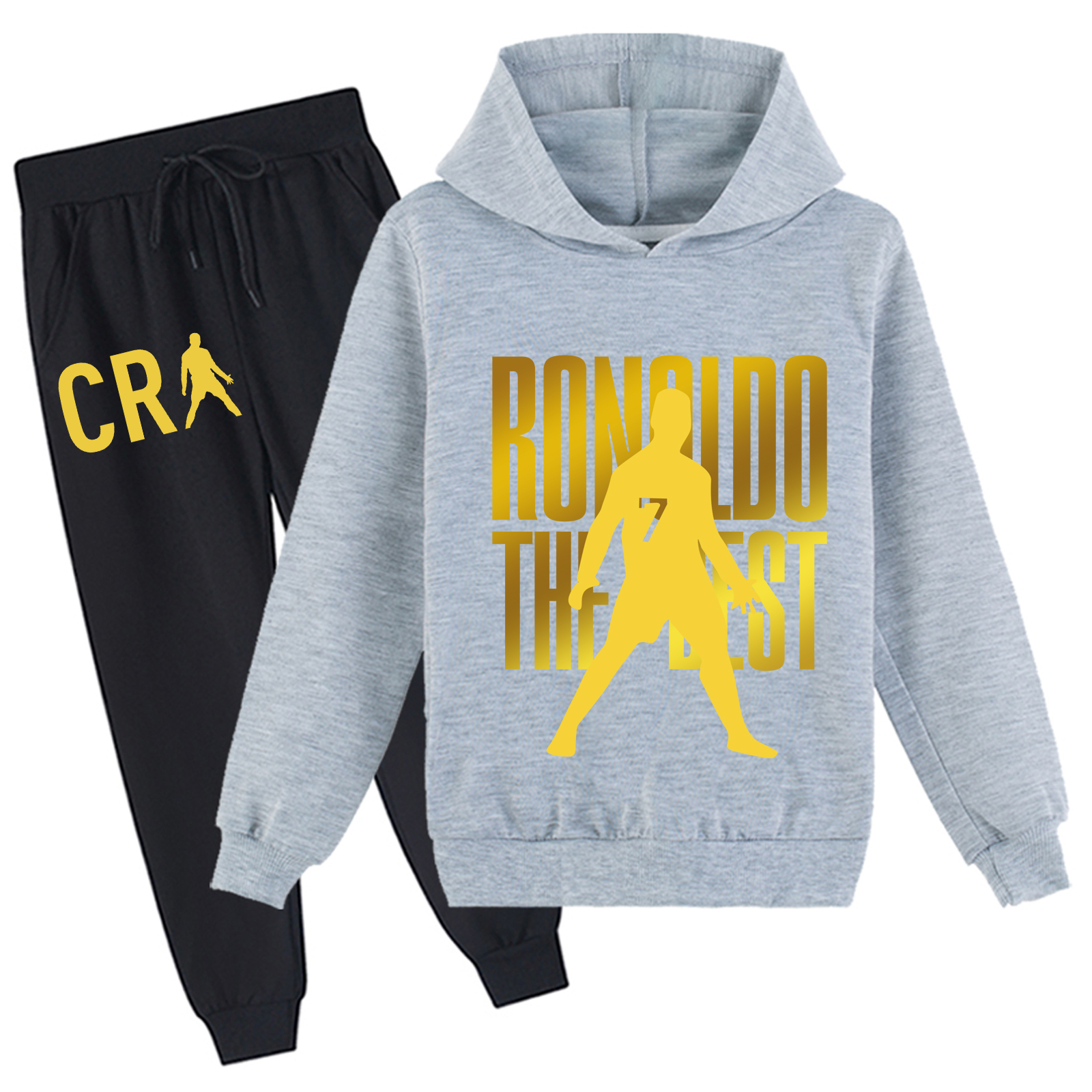 Mayoulove Cristiano Ronaldo Kids' Hoodie Set - Stylish Sportswear for Boys  Girls, Perfect for Fans-Mayoulove
