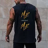 Me Versus Me Print Sleeveless T-shirt by Inlyline