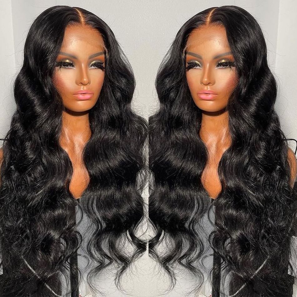 13x6 Body Wave Lace Wig Human Hair Wigs Brazilian 34 inch Water Wave 5x5 Transparent Lace Closure Frontal Wig Remy For Women US Mall Lifes