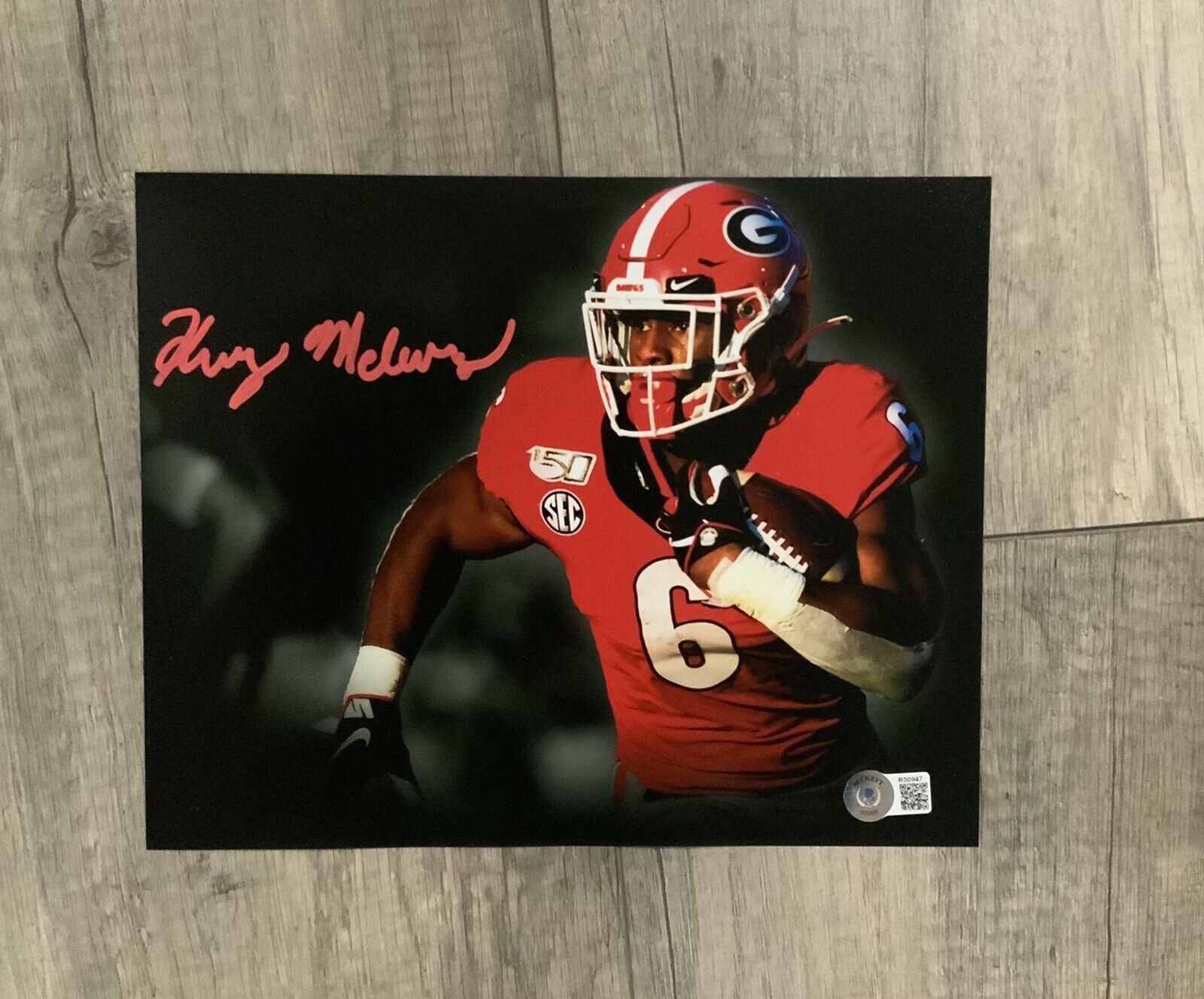 Kenny McIntosh signed autographed 8 x 10 Photo Poster painting beckett bas coa Georgia UGA